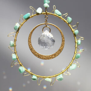 Łapacz słońca Rishi z amazonitem