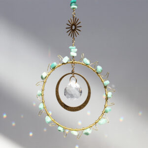 Łapacz słońca Rishi z amazonitem