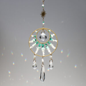 Łapacz słońca Ravi z amazonitem i kamieniem księżycowym