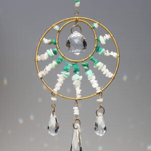 Łapacz słońca Ravi z amazonitem i kamieniem księżycowym