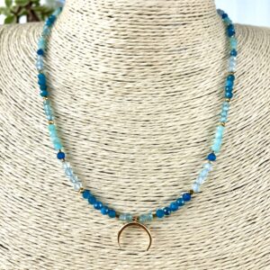 Lalita - Naszyjnik z apatytem i akwamarynem