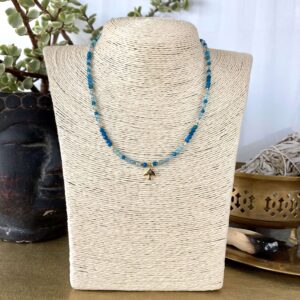 Pakshi - Naszyjnik z apatytem i akwamarynem