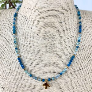 Pakshi - Naszyjnik z apatytem i akwamarynem