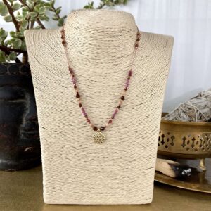 Savita - Naszyjnik z rubinem i turmalinem