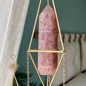 Łapacz słońca Janavi z kwarcem truskawkowym