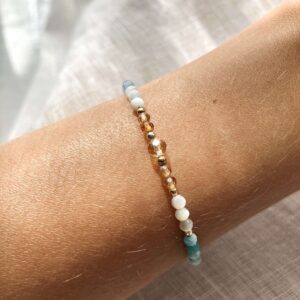 Bransoletka Aaliya z amazonitem i cytrynem