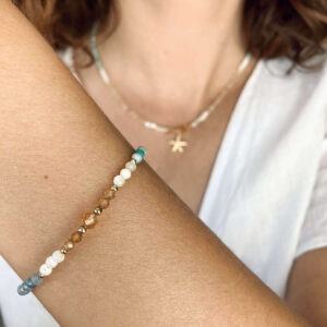 Bransoletka Aaliya z amazonitem i cytrynem