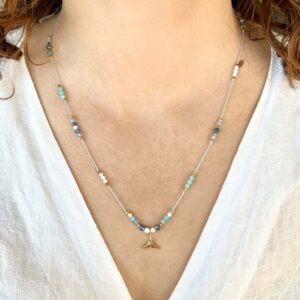 Naszyjnik Arja z amazonitem i kyanitem