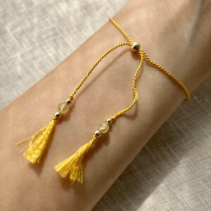 Bransoletka Arshi z apatytem i kwarcem