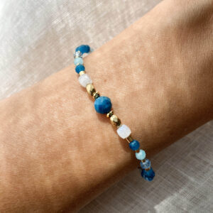 Bransoletka Eshani z apatytem i akwamarynem