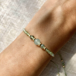 Bransoletka Eshika z prehnitem i awenturynem