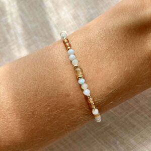 Bransoletka Kaya z amazonitem i cytrynem