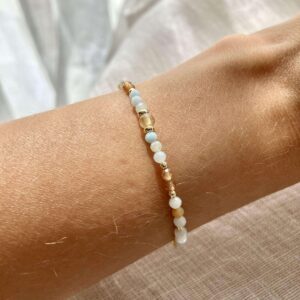 Bransoletka Kaya z amazonitem i cytrynem