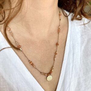 Naszyjnik Mayra z kamieniem słonecznym