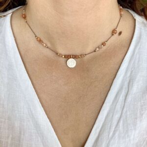 Naszyjnik Mayra z kamieniem słonecznym