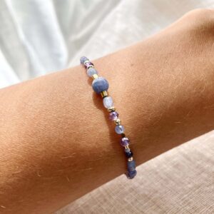 Bransoletka Mayuri z ametystem i tanzanitem