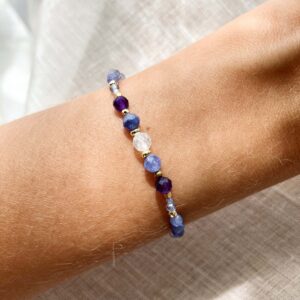 Bransoletka Namita z ametystem i tanzanitem