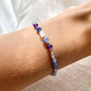 Bransoletka Namita z ametystem i tanzanitem