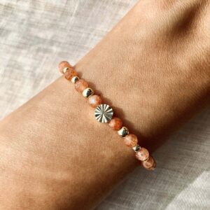 Bransoletka Narayani z kamieniem słonecznym