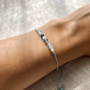 Bransoletka Niyati z akwamarynem i kyanitem