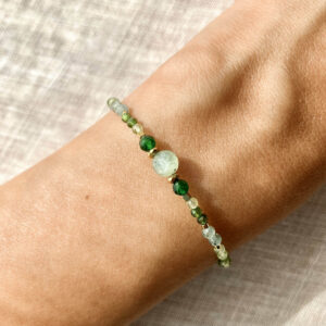 Bransoletka Nushi z diopsydem i kyanitem