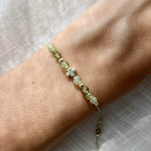 Bransoletka Ranju z zielonym granatem