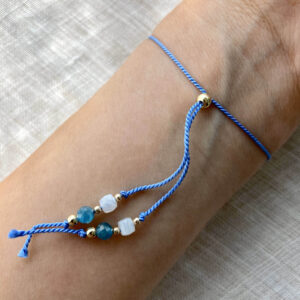 Bransoletka Shravani z k.księżycowym i apatytem