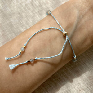 Bransoletka Visha z akwamarynem i amazonitem