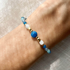 Bransoletka Viya z apatytem i akwamarynem