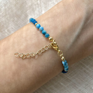 Bransoletka Viya z apatytem i akwamarynem