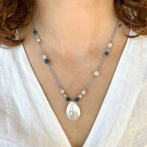 Naszyjnik Yatra z akwamarynem i kyanitem