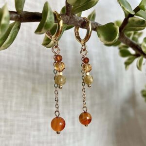 Kolczyki Devishi z cytrynem i turmalinem