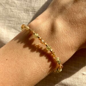 Bransoletka Chaitra z cytrynem i zielonym granatem