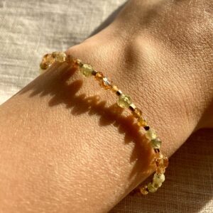 Bransoletka Chaitra z cytrynem i zielonym granatem