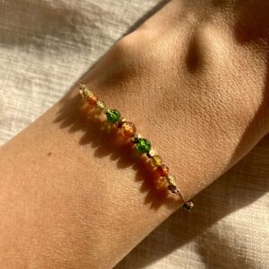 Bransoletka Dhara z turmalinem i spessartynem