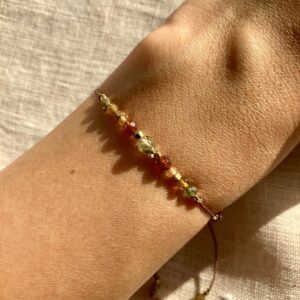 Bransoletka Ila z turmalinem i spessartynem