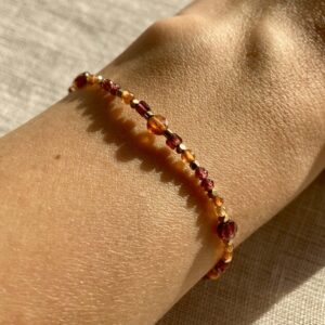 Bransoletka Agni z granatem i spessartynem