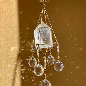 Łapacz słońca z kryształem górskim