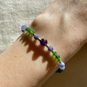 Bransoletka z tanzanitem i diopsydem