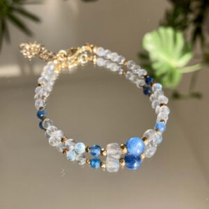 Bransoletka z kyanitem i labradorytem