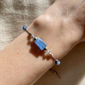 Bransoletka z kyanitem i labradorytem