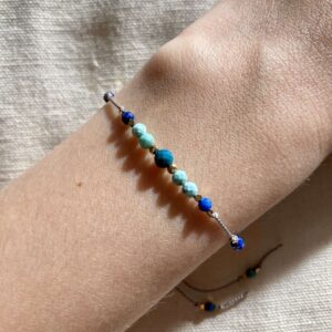 Bransoletka z turkusem i chryzokolą