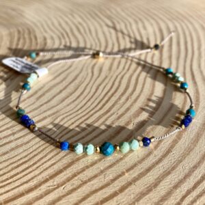 Bransoletka z turkusem i chryzokolą